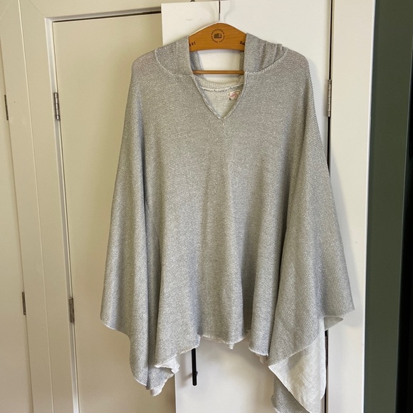 Free people grey poncho / cape - Picture 1 of 8